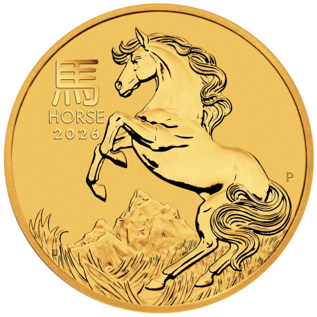 Année lunaire du Cheval (2026) - 1/2 Oz - pièce d'investissement en or