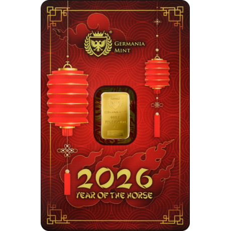Germania Mint -Year of the Horse - 1 g - lingot d’or d’investissement
