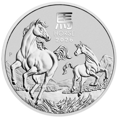 Cheval lunaire (2026) - 2 Oz - pièce d'investissement en argent