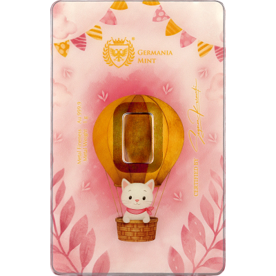 Germania Mint - Naissance d'un enfant (fille) - 1g - lingotin cadeau doré