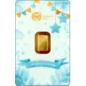 Germania Mint - Naissance d'un enfant (garçon) - 1g - lingotin cadeau doré