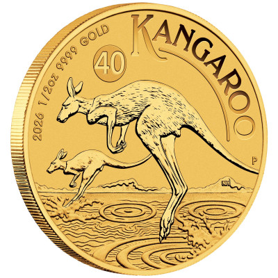 Kangourou australien (2026) - 1/2 Oz - pièce d'investissement en or