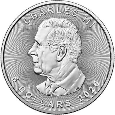 Maple Leaf/Feuille d'érable (2026) - 1 Oz - Pièce d'investissement en argent