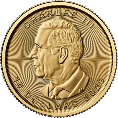 Maple Leaf/Feuille d'érable (2026) - 1/4 Oz - pièce d'investissement en or