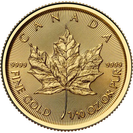 Maple Leaf / Feuille d'érable (2026) - 1/10 Oz - pièce d'investissement en or