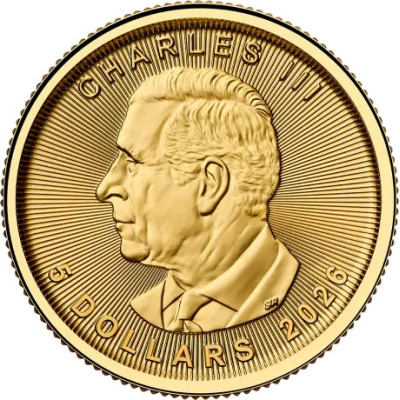 Maple Leaf / Feuille d'érable (2026) - 1/10 Oz - pièce d'investissement en or