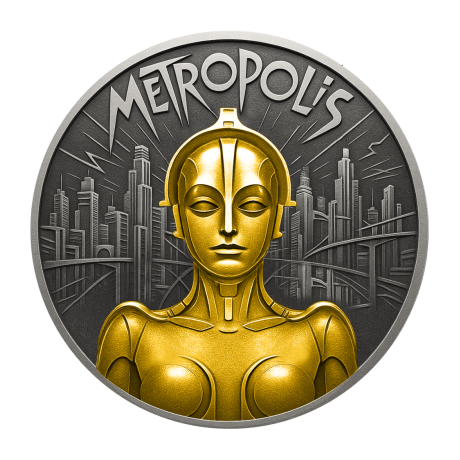 Metropolis (2025), sillent film classics - pièce de collection en argent