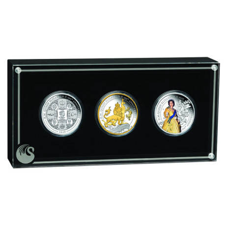 Reine Elizabeth II - Ensemble de pièces de collection en argent à l'épreuve