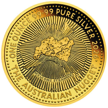 Australian Nugget - 1 Oz - pièce de collection en argent qualité proof
