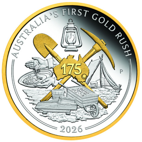 La première ruée vers l'or de l'Australie - 1 Oz - Pièce de collection en argent