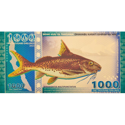 Poisson-chat du lac Tanganyika Tanzanien 1000 Shilling
