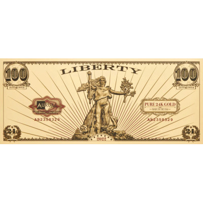 Liberté de Saint-Gaudens - billet en or 24 carats - toute année