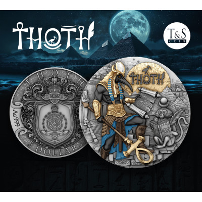 Thot - 2 Oz - Pièce de collection en argent