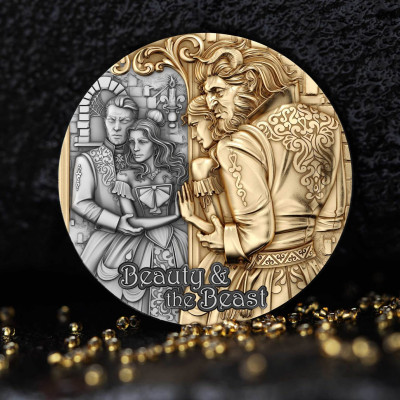 La Belle et la Bête - 2 Oz - Pièce de collection en argent