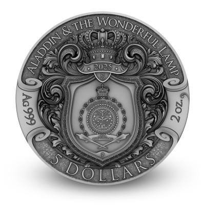 Aladin et la lampe magique - 2 Oz - Pièce de collection en argent