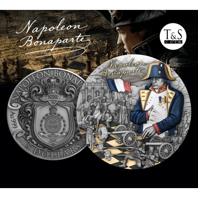 Napoléon Bonaparte - 2 Oz - Pièce de collection en argent