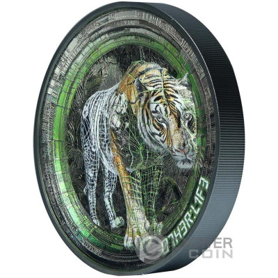 Tiger Other Life - 3 Oz - Pièce de collection en argent