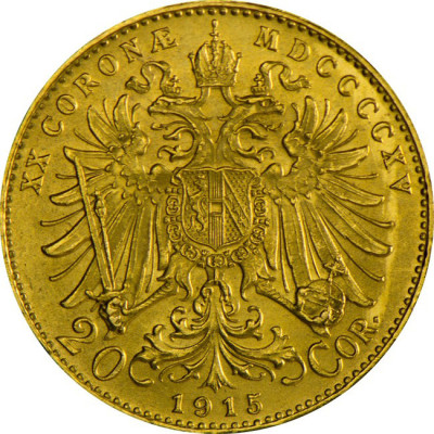Autriche 20 couronnes - Réédition en or - pièce d'investissement en or