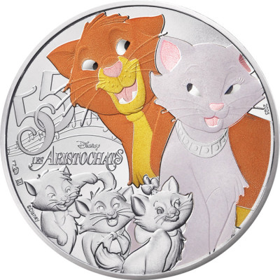 Les Aristochats - (2025) - pièce de collection en argent colorée