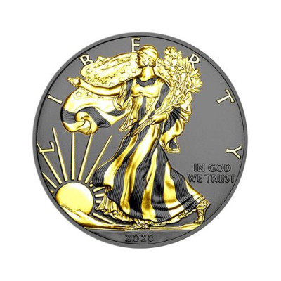 Gilded Silver Eagle (2020) - 1 once - pièce de collection en argent